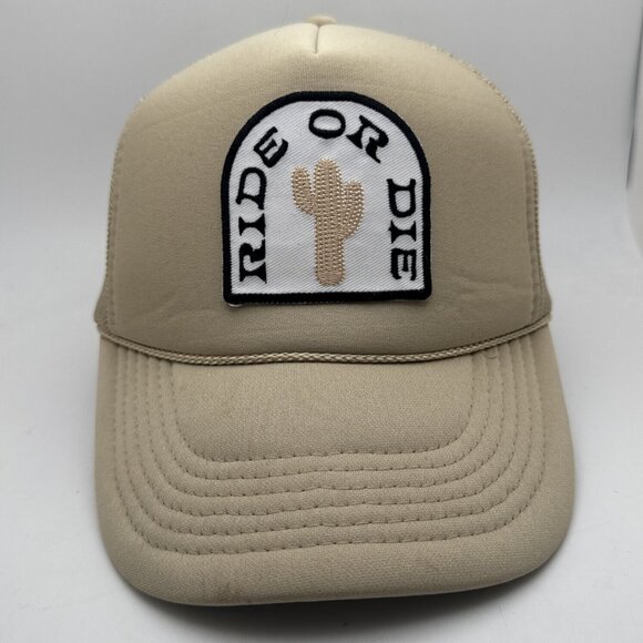 Ride Or Die Trucker Hat Cap Adjustable Strapback Foam Mesh NEW - Picture 1 of 5
